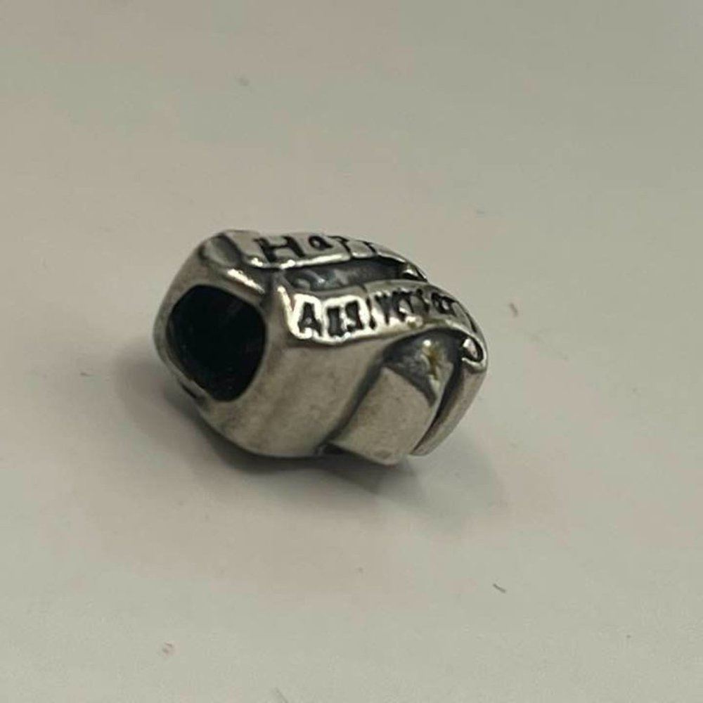 Silver Charm ~ "Happy Anniversary" ~ Sterling Silver View 5